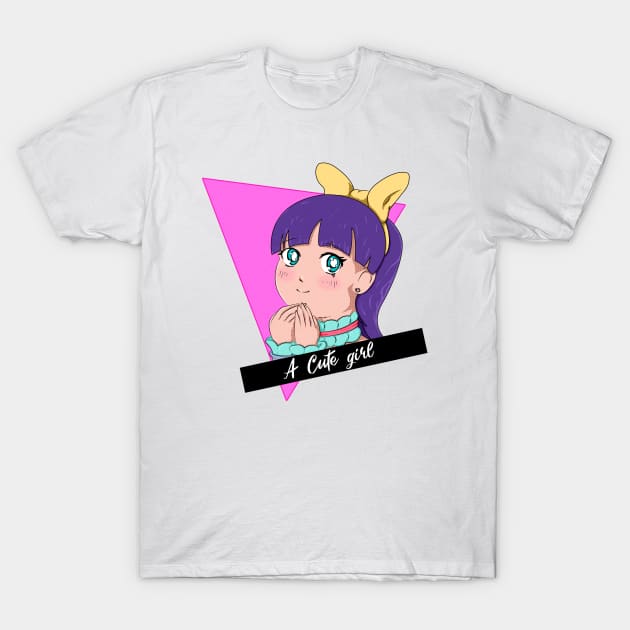 a cute girl T-Shirt by PedroFerreiraArt